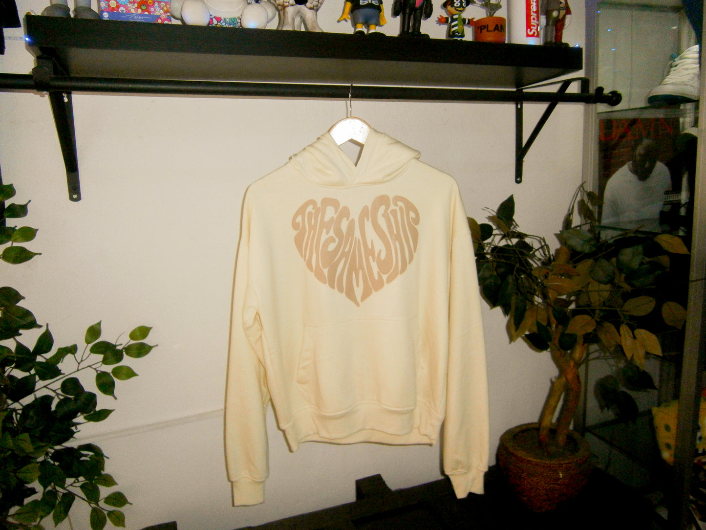 Heart Logo Beige Hoodie